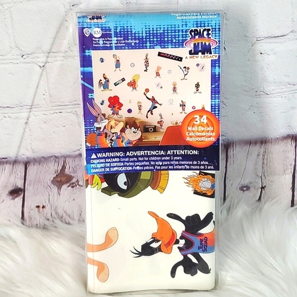 🆕️NWT Warner Bros. Looney Tunes Space Jam New Legacy Peel Sticker Wall Decals - Picture 4 of 12